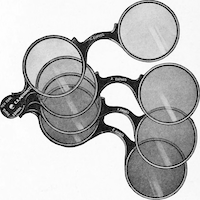 Gafas con diferentes graduaciones de oftanmología